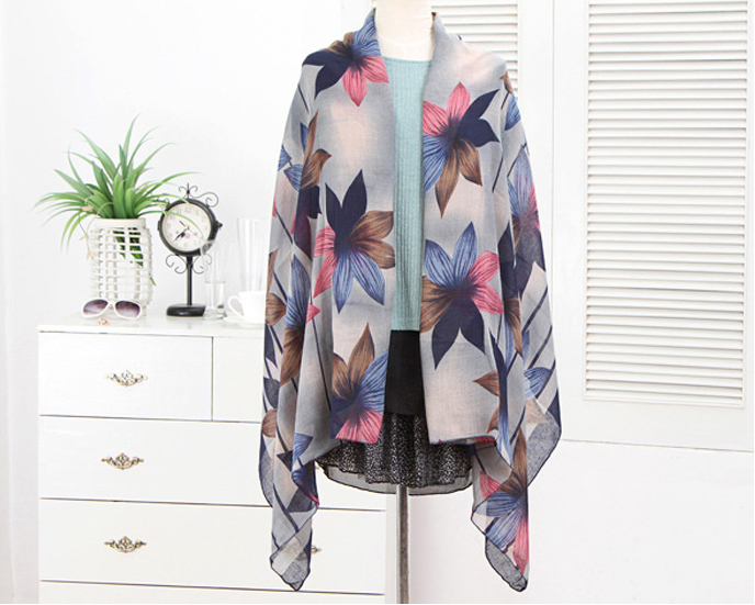 Leaves cotton fashionable scarves