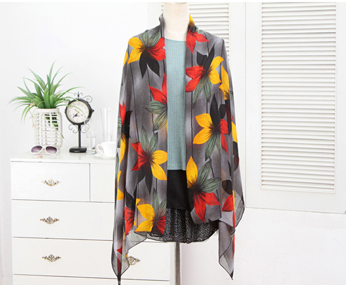 Leaves cotton fashionable scarves