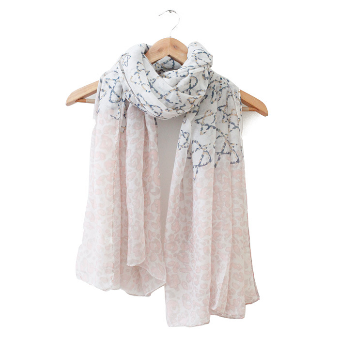 Pentagram leopard stitching scarf shawl