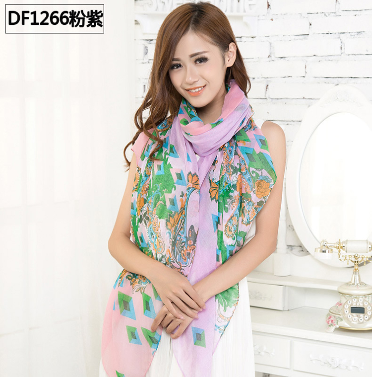 Peacock pattern scarf shawl