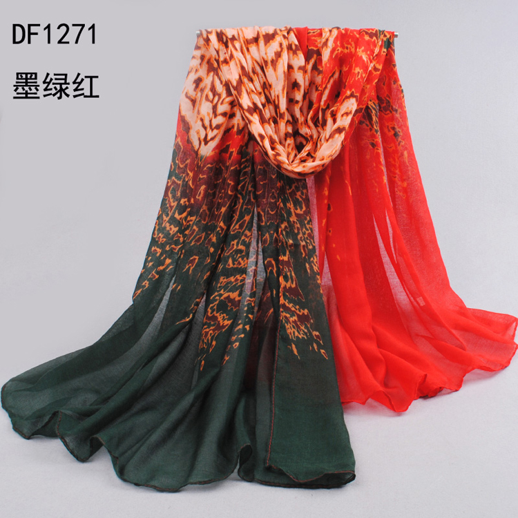 Stitching wild leopard scarf shawl 