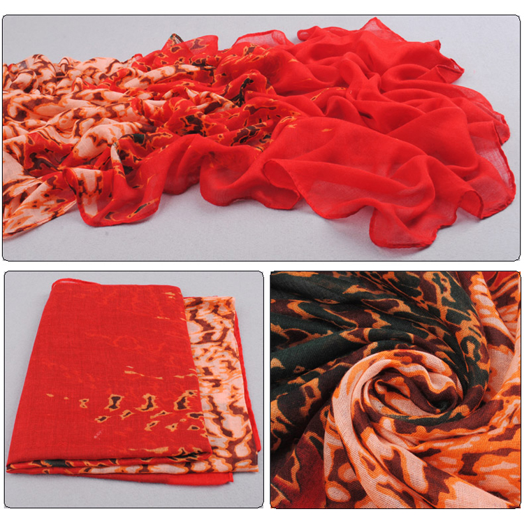 Stitching wild leopard scarf shawl 