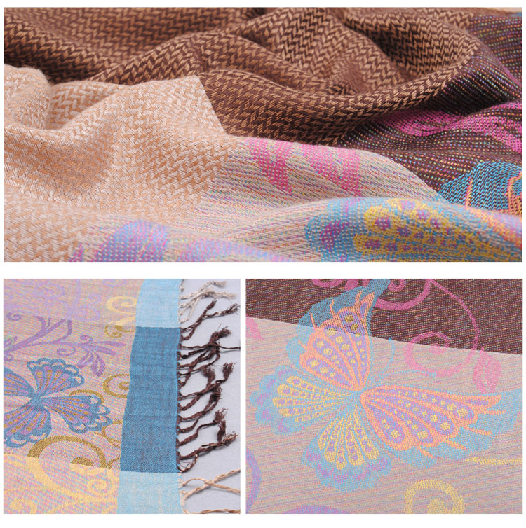 Butterfly print rectangle scarf 