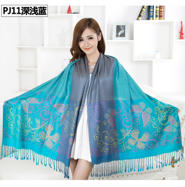 Butterfly print rectangle scarf 