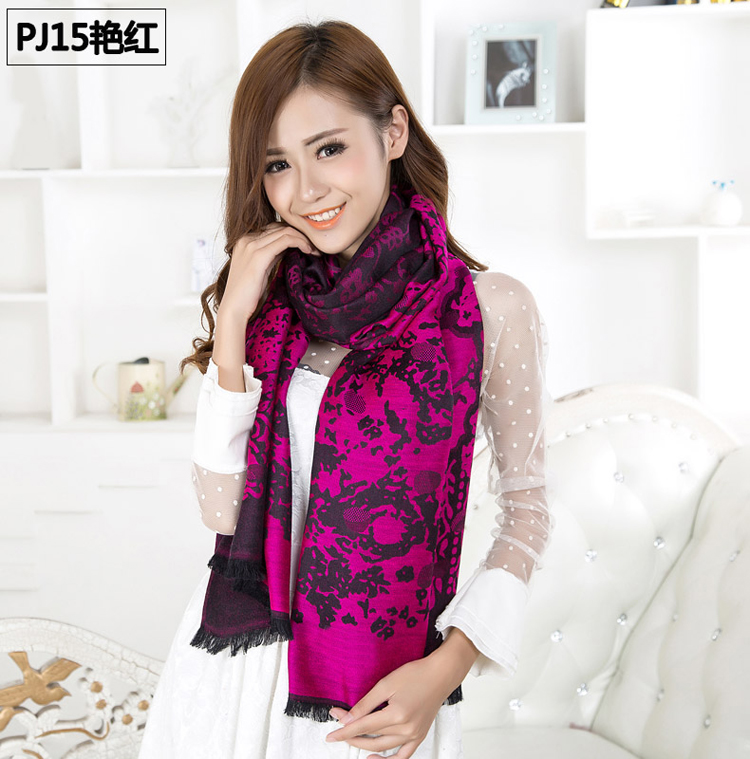 Pattern printing warm scarf 