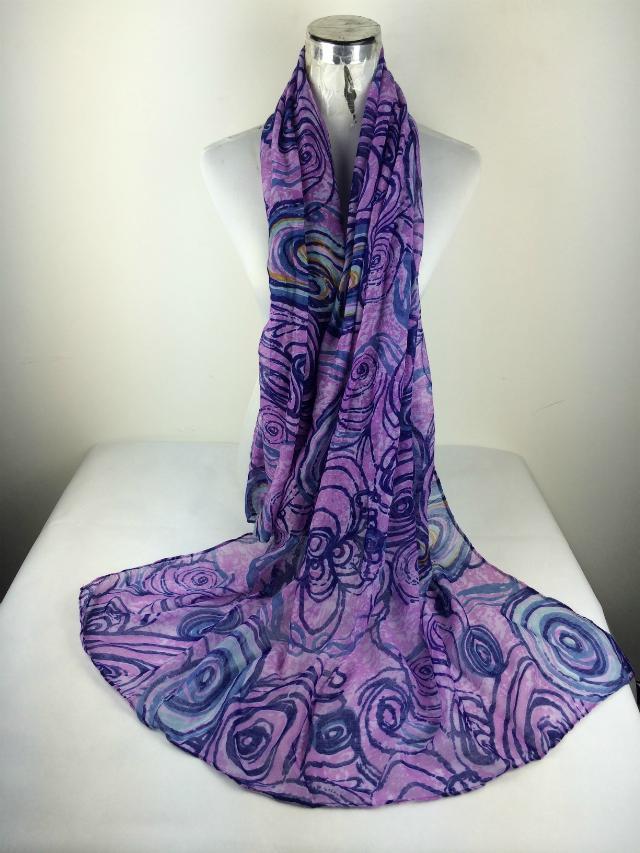 Circle pattern thin scarf wholesale 