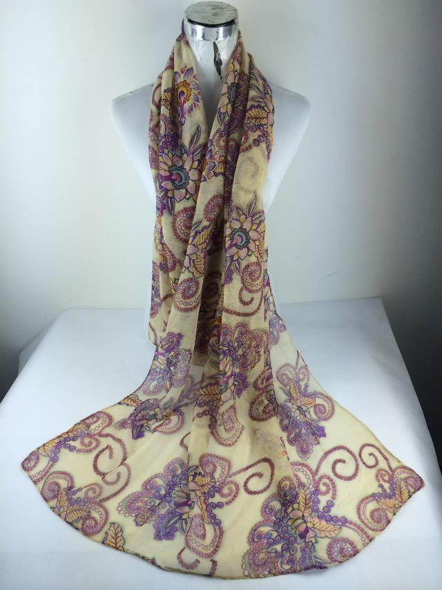 Peony flower paintings pashmina shawl