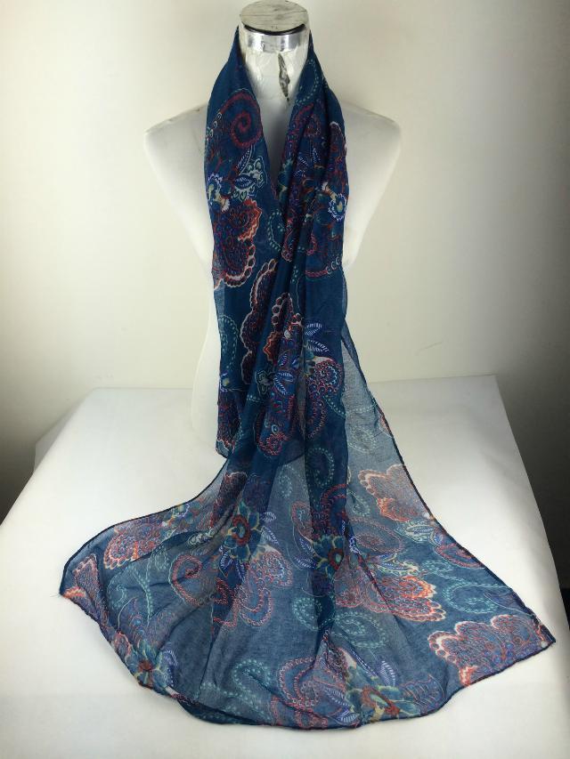 Peony flower paintings pashmina shawl