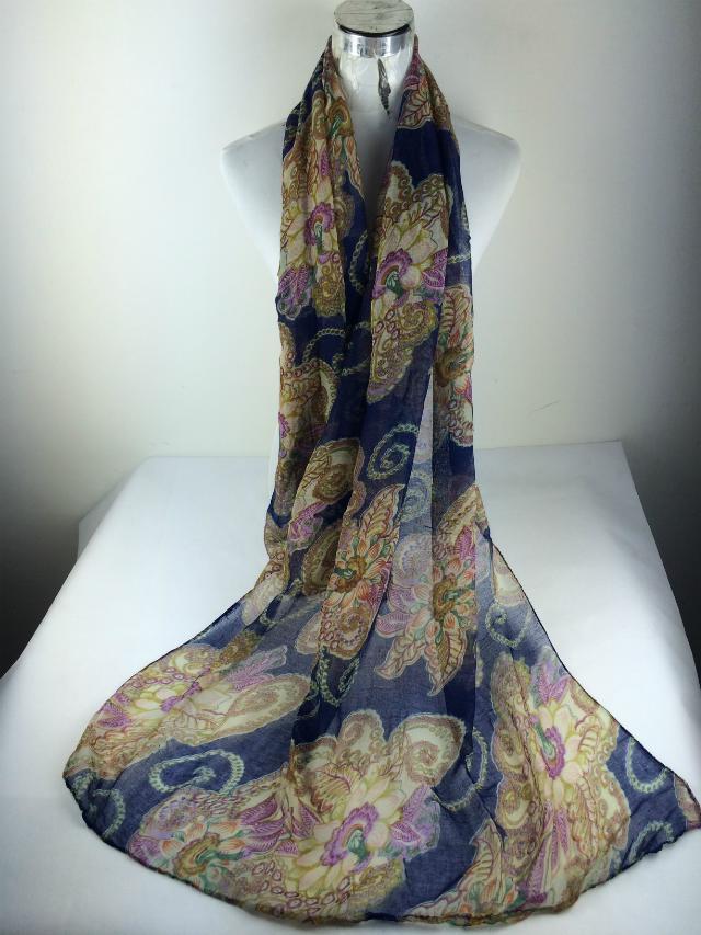 Peony flower paintings pashmina shawl