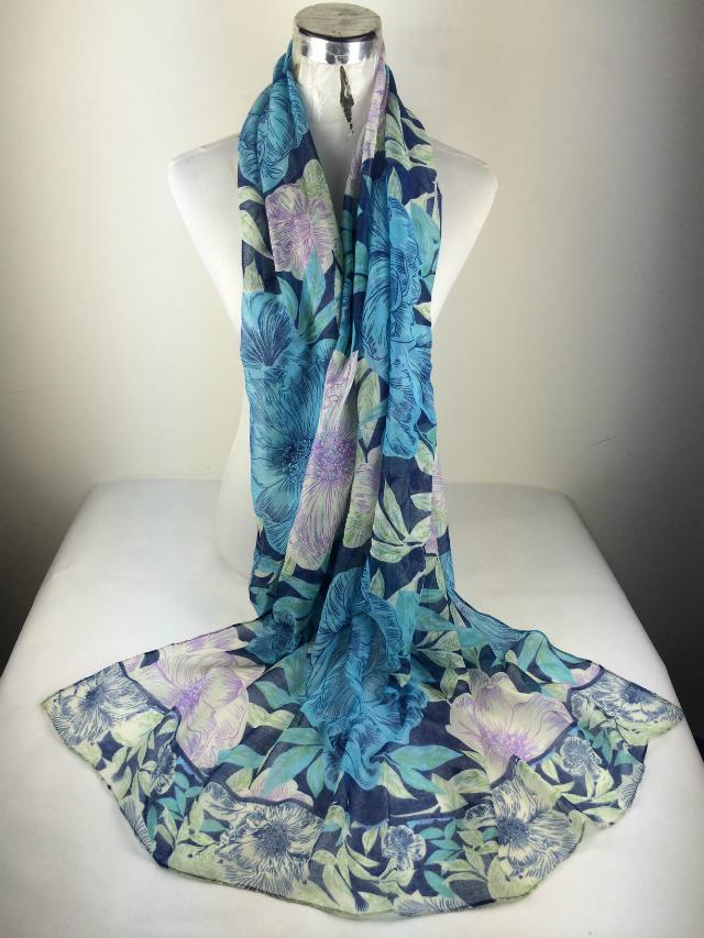 Floral pattern palestinian scarf 