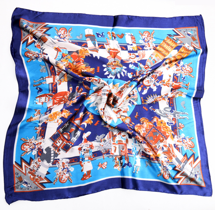 Cartoon pattern printed lady scarf