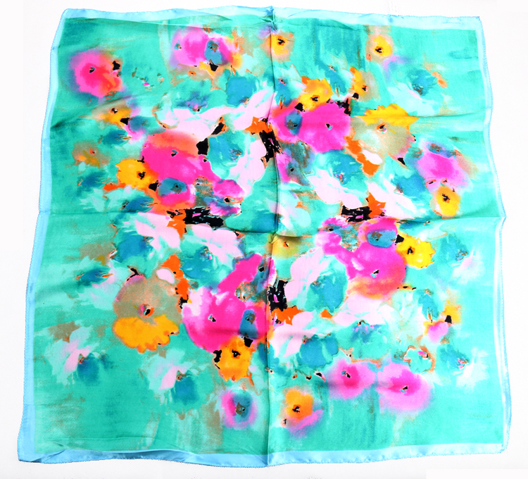 Oil printing cheap square scarves 