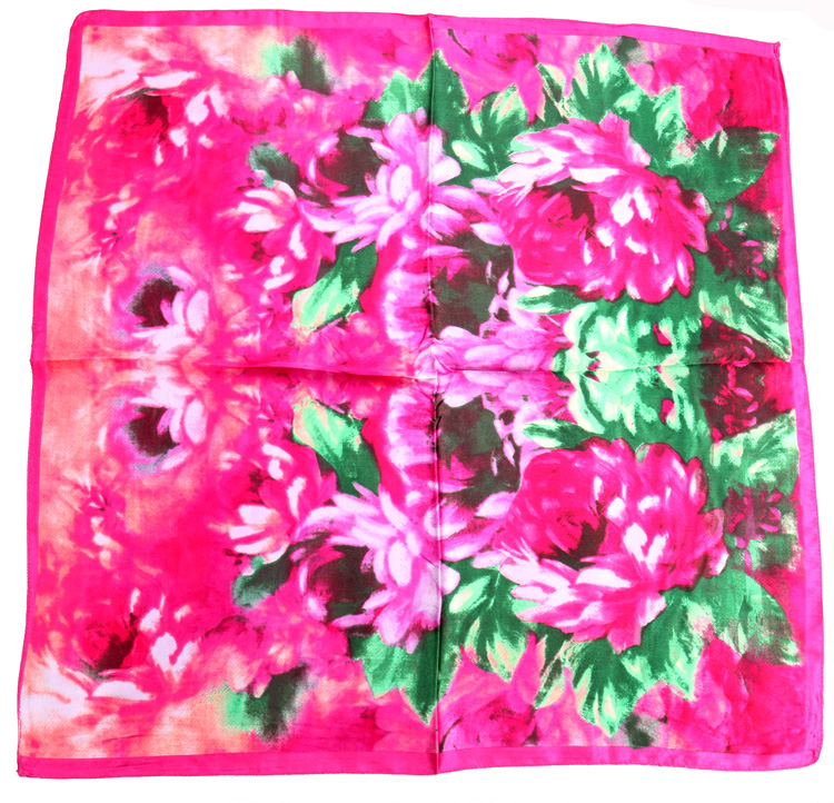 YiWu flowers silk scarf wholesale