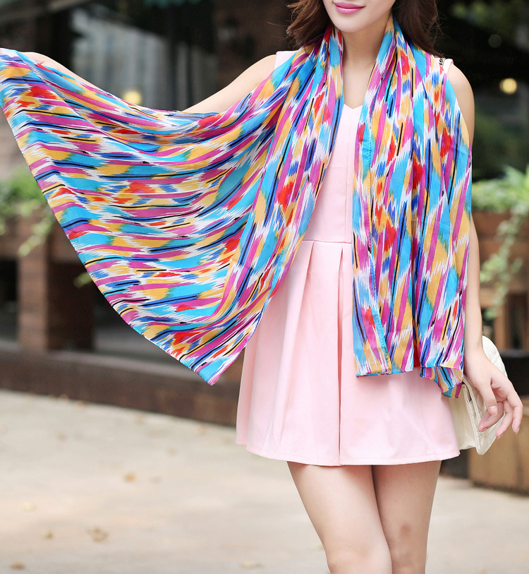Women velvet chiffon shawl 