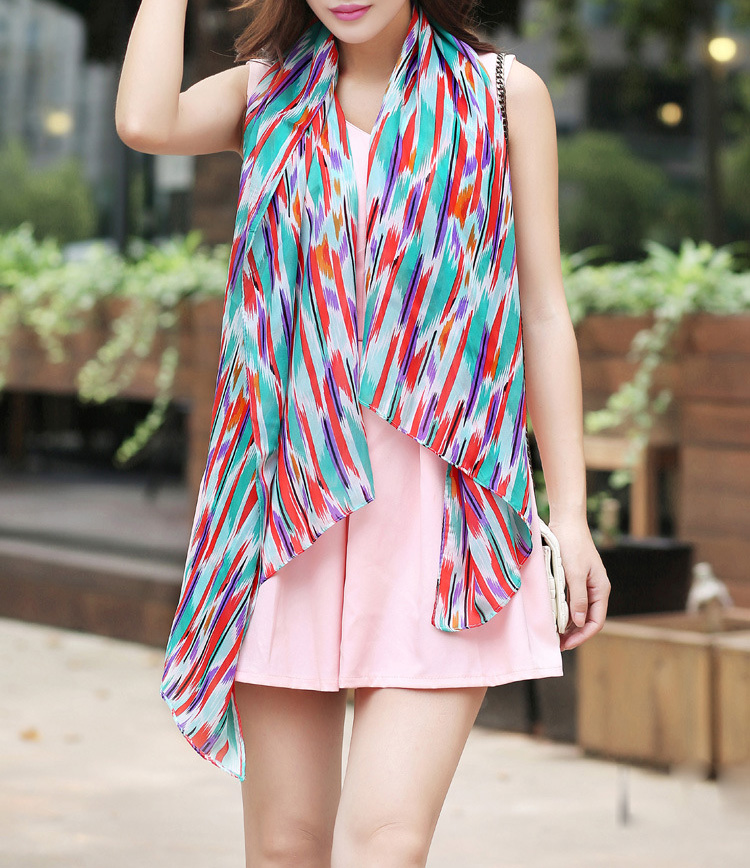 Women velvet chiffon shawl