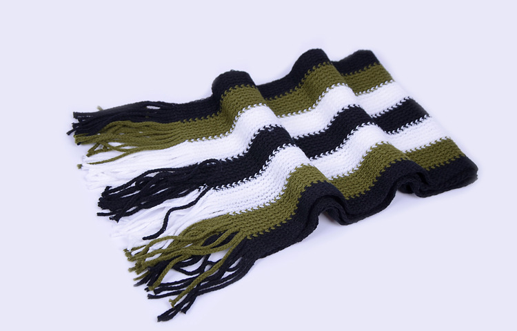Mens striped wool shawl 