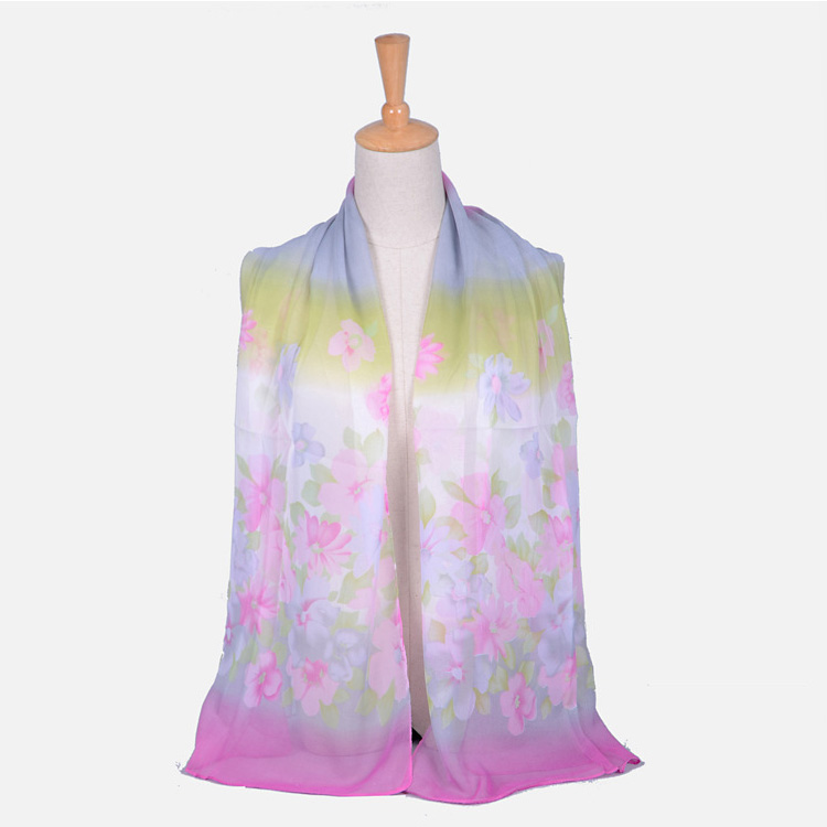 Chinese style chiffon woven scarves