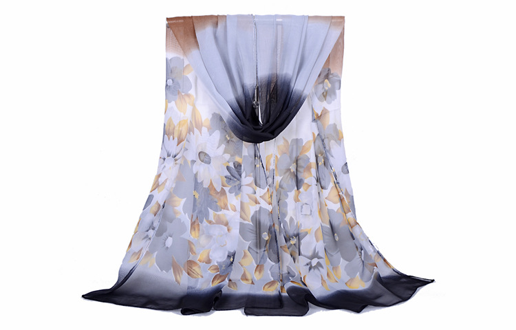 Chinese style chiffon woven scarves