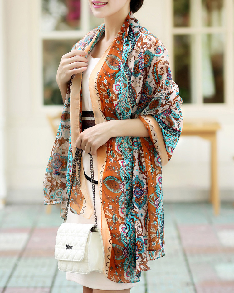 New ethnic print scarf