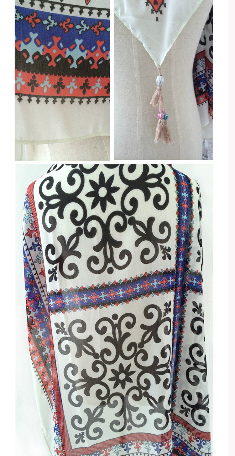 Retro cotton scarf woman