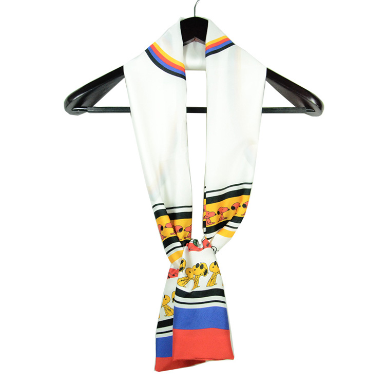 Cartoon pattern vintage silk scarves