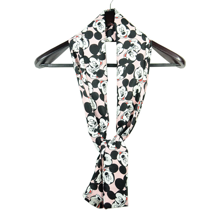 Cartoon pattern vintage silk scarves