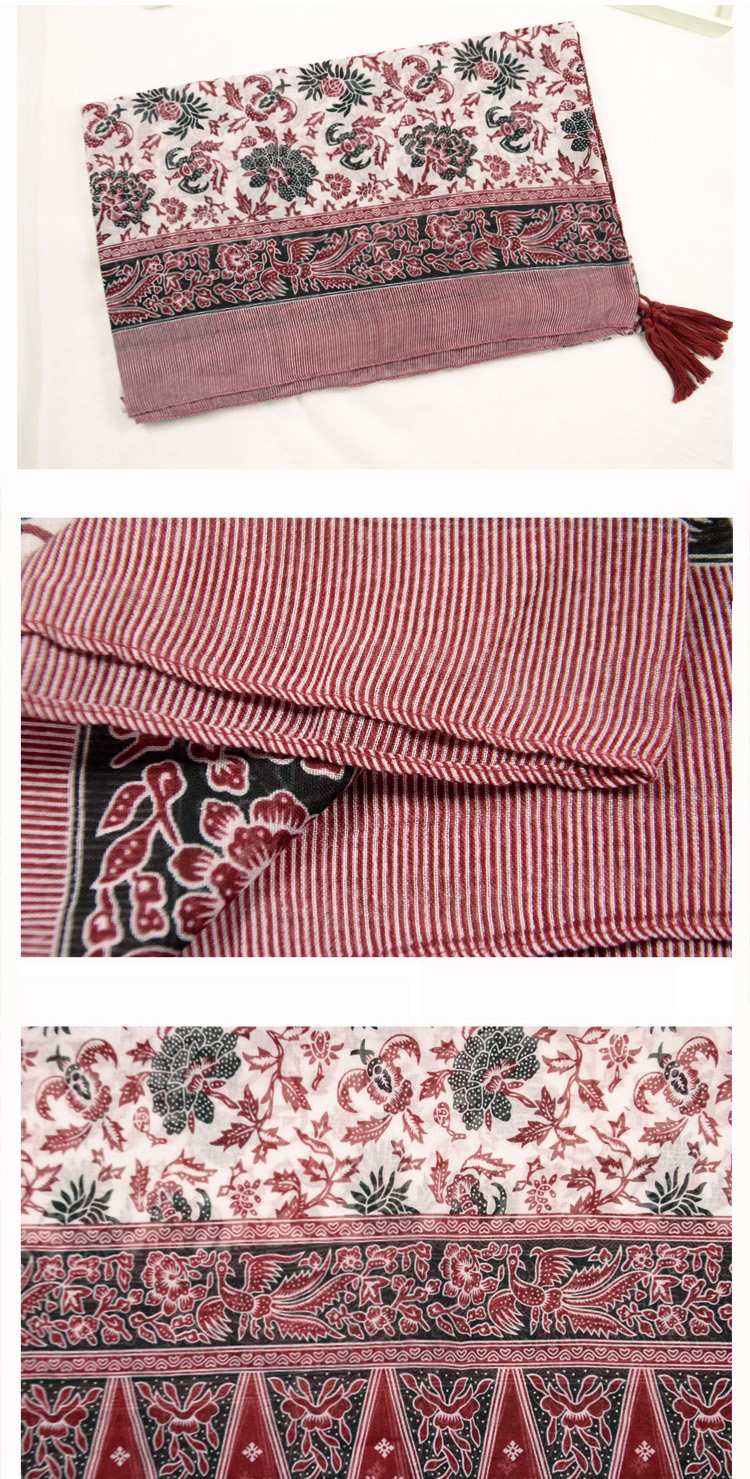 Ethnic cotton scarf print