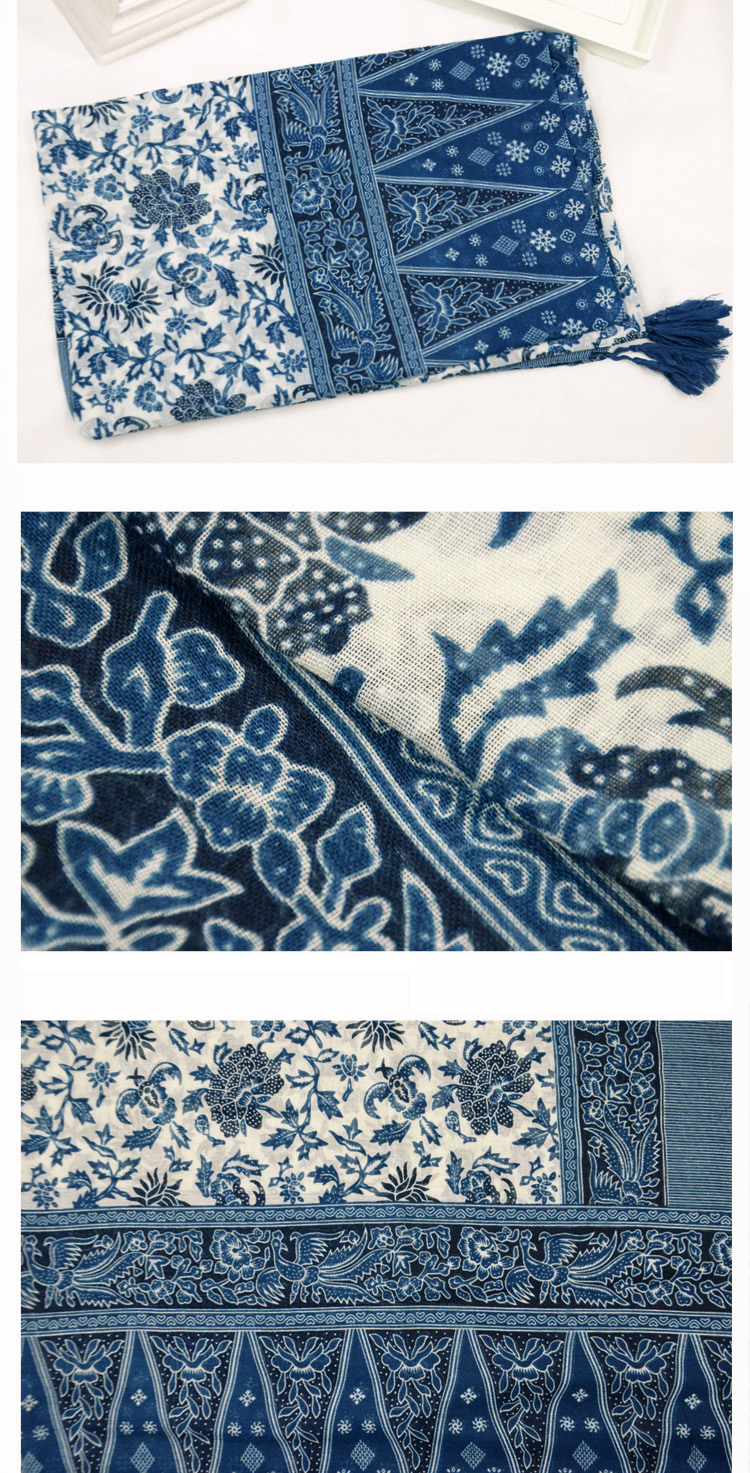 Ethnic cotton scarf print