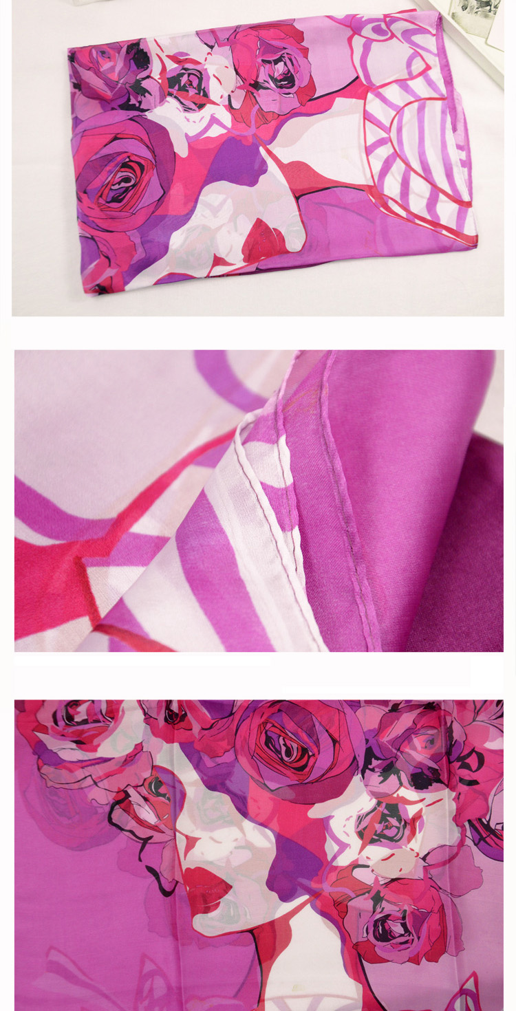 Graffiti yellow silk scarf