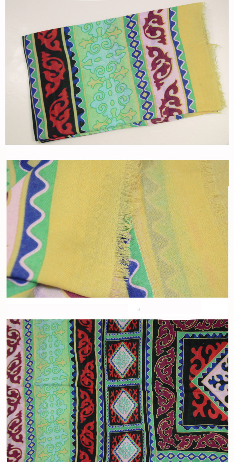 Cotton green scarf shawl