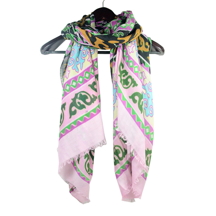 Cotton green scarf shawl