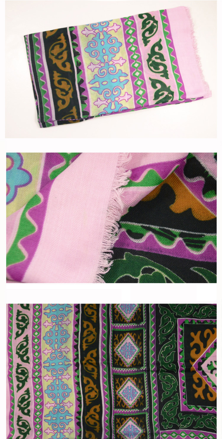 Cotton green scarf shawl