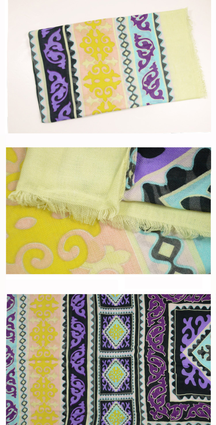 Cotton green scarf shawl