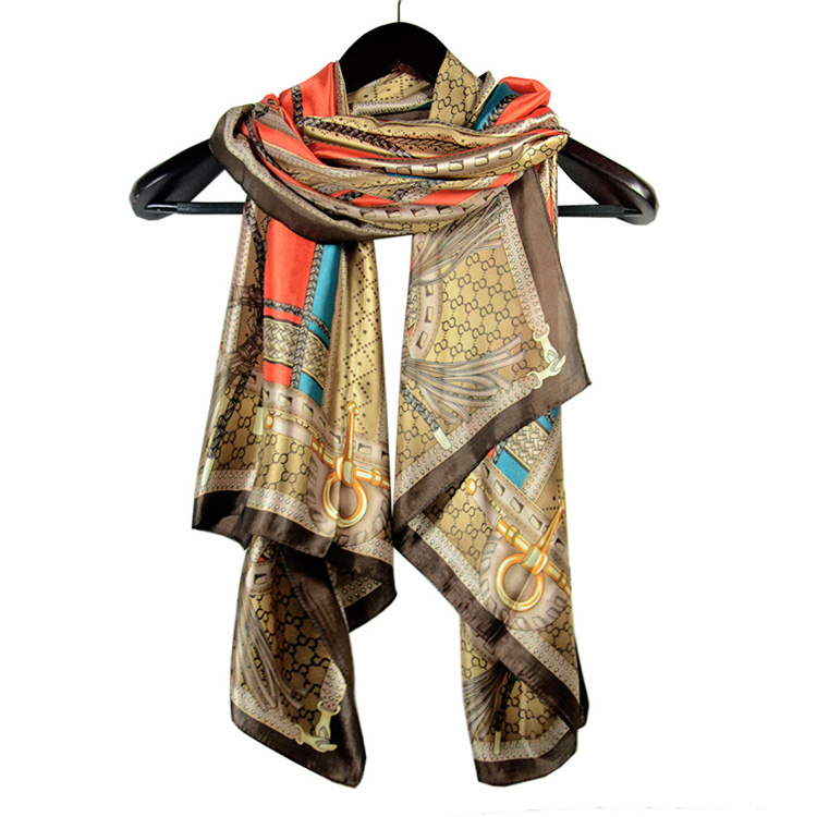 Silk scarves long women