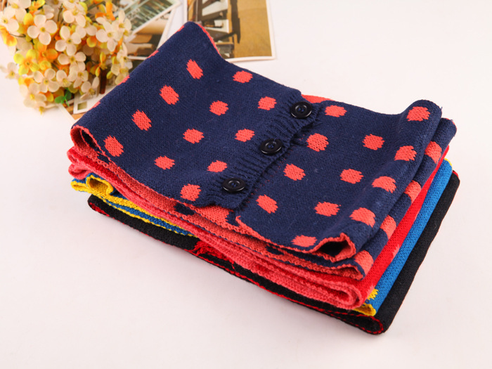 Kids polka dot wool scarf wholesale