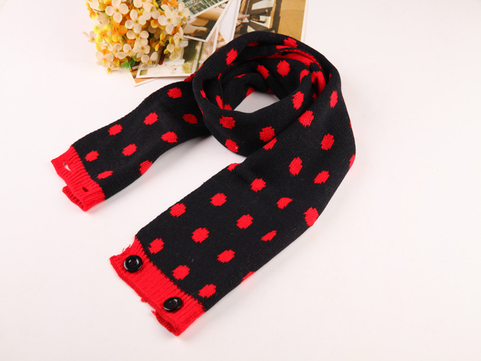 Kids polka dot wool scarf wholesale