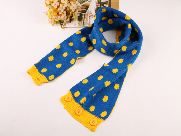 Kids polka dot wool scarf wholesale