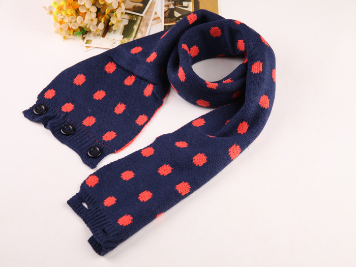 Kids polka dot wool scarf wholesale