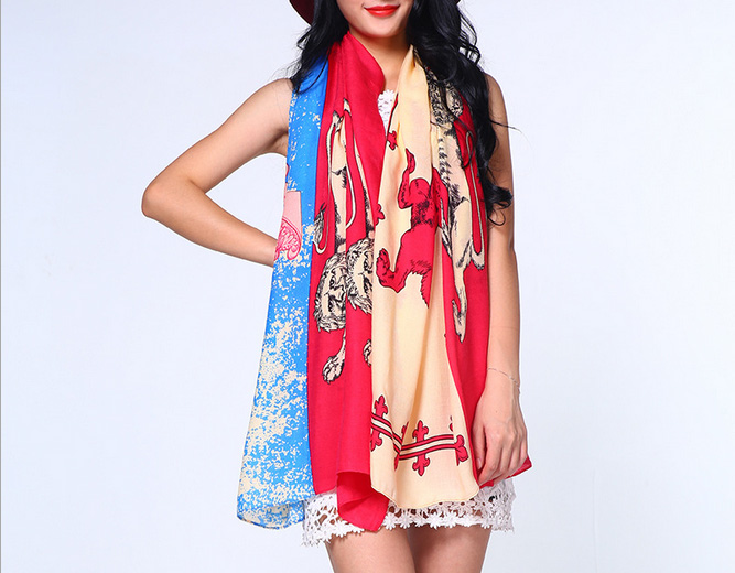 Wholesale lion print scarf