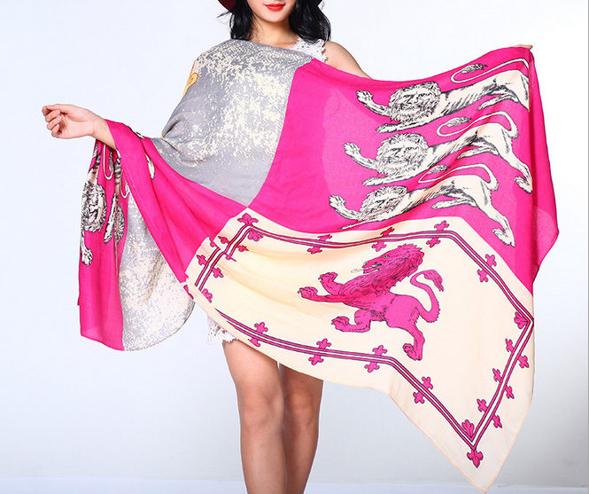 Wholesale lion print scarf