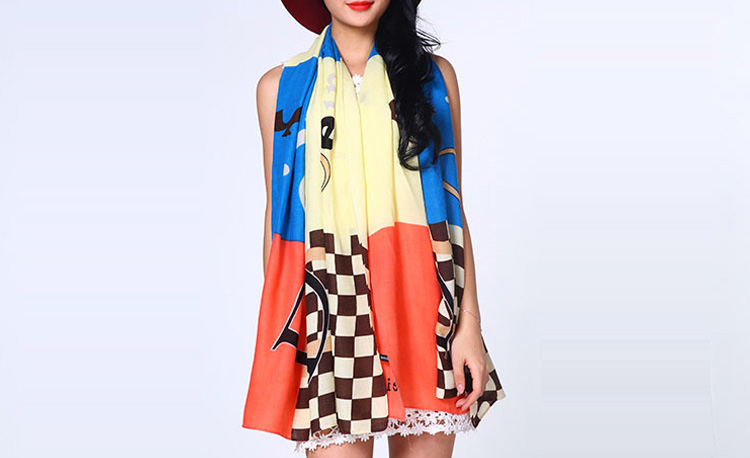 Long cotton twill scarf wholsale
