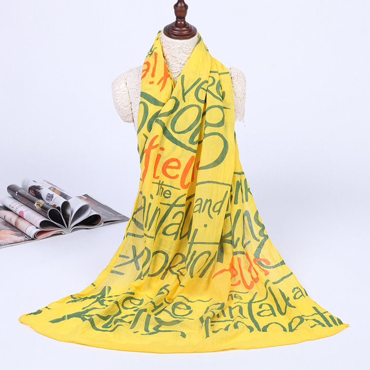 Wholesale women letters printed scarf