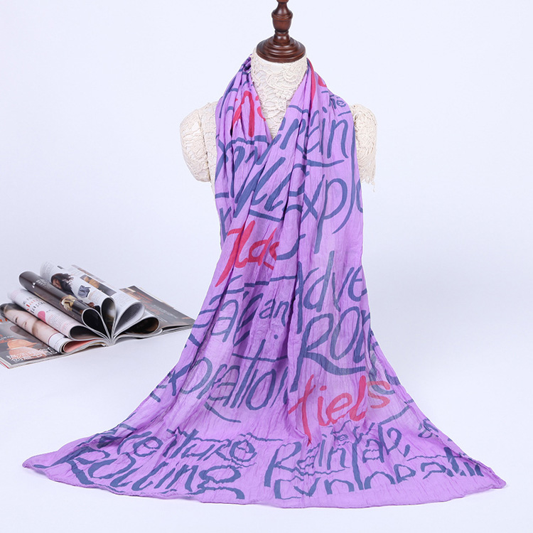 Wholesale women letters printed scarf