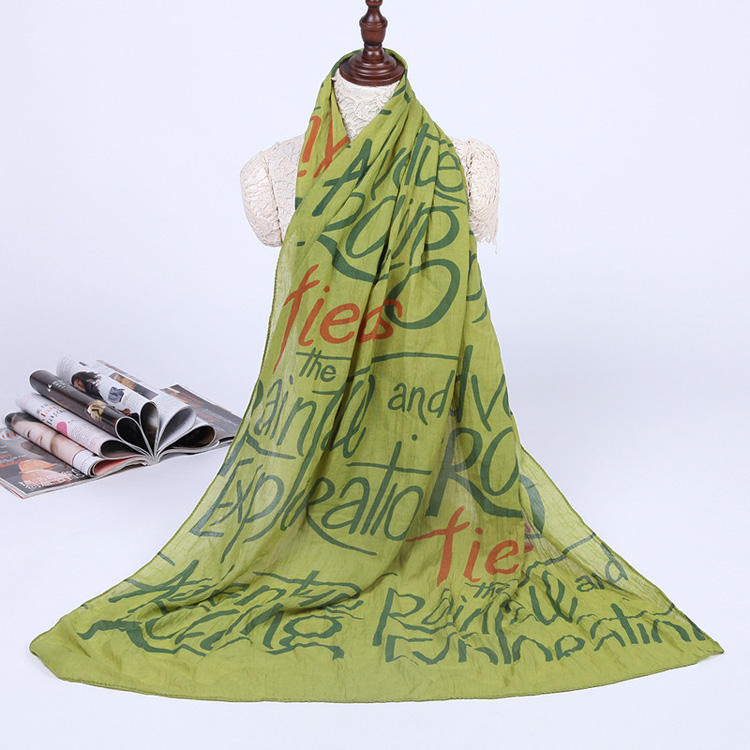 Wholesale women letters printed scarf