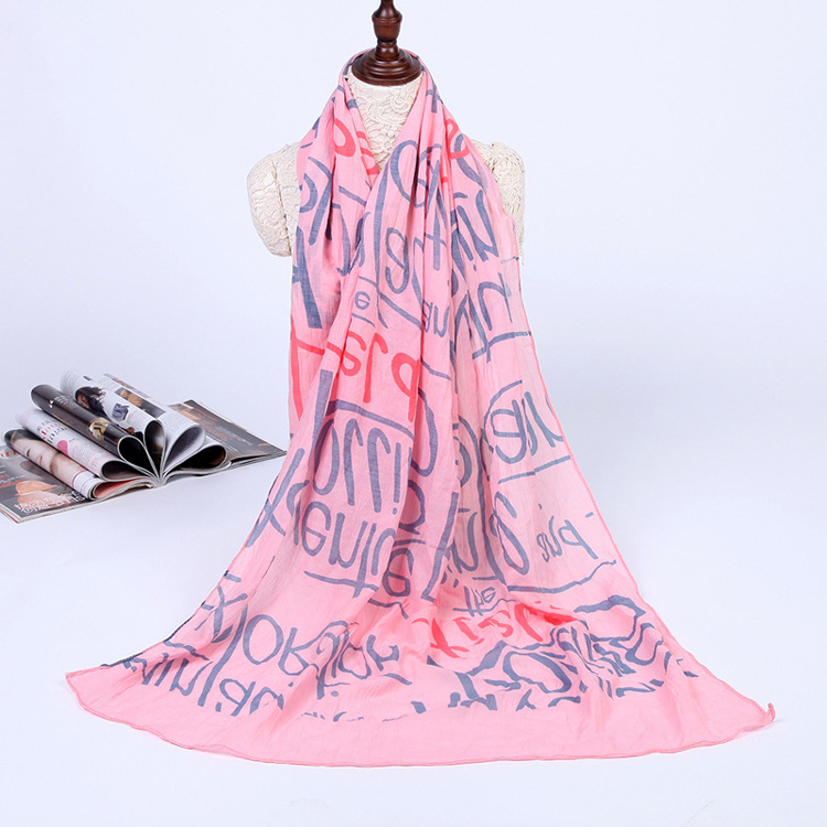 Wholesale women letters printed scarf