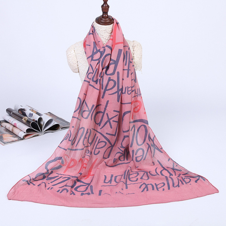 Wholesale women letters printed scarf