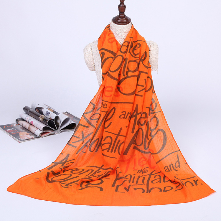 Wholesale women letters printed scarf