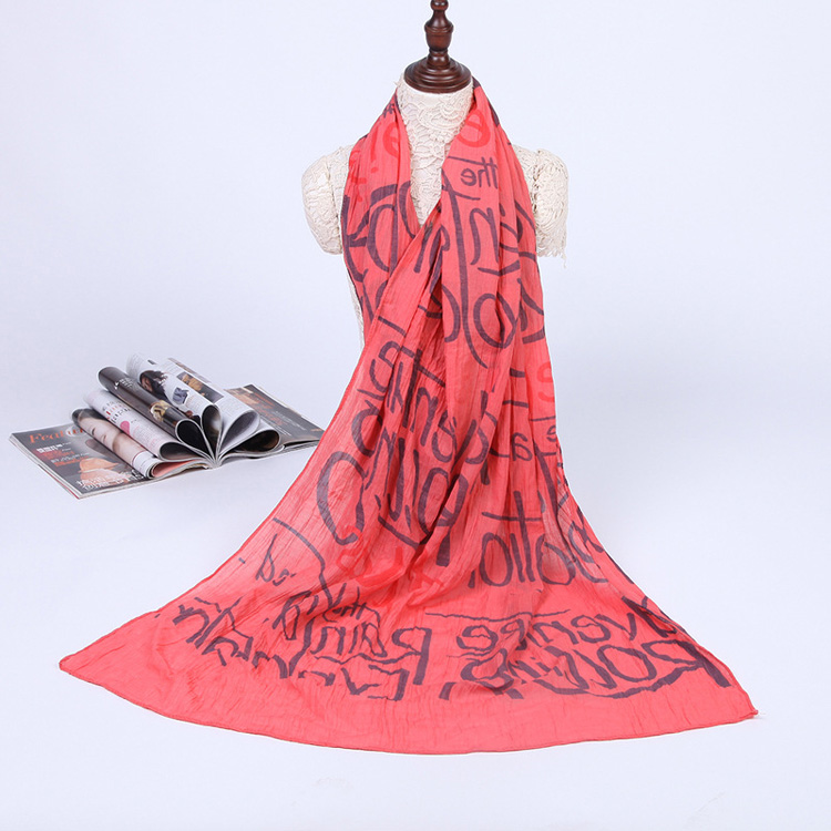 Wholesale women letters printed scarf