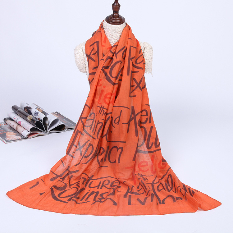 Wholesale women letters printed scarf