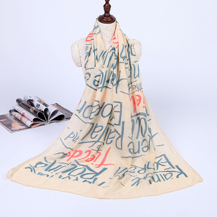 Wholesale women letters printed scarf
